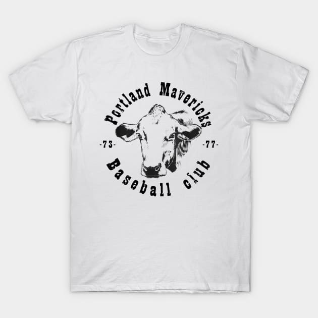 Portland Cows Mavericks Baseball T-Shirt by Chicu